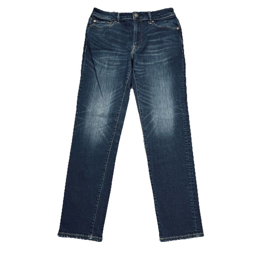 American Eagle Slim Straight Jeans Mens 30x32 Measures 29x28.5 Blue Flex Stretch